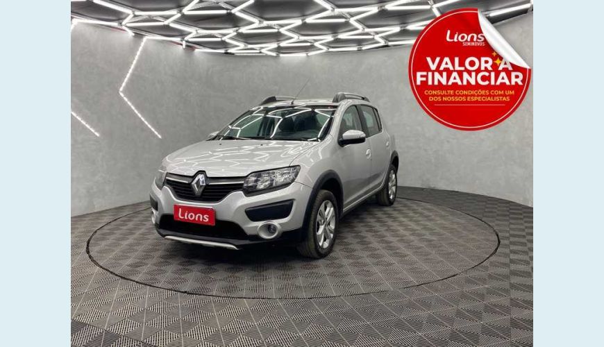 RENAULT SANDERO STEPWAY 1.6 8V FLEX - PRATA - 2017 Foto 1 (Grande)