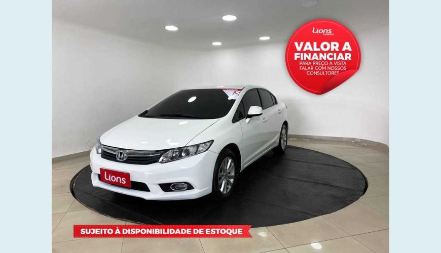 HONDA CIVIC NEW LXS 1.8 16V I-VTEC FLEX - BRANCO - 2014 Foto 1 (Grande)