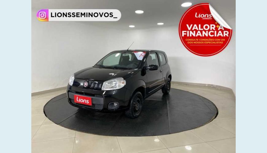 FIAT UNO VIVACE 1.0 8V FLEX 2P - PRETO - 2014 Foto 1 (Grande)