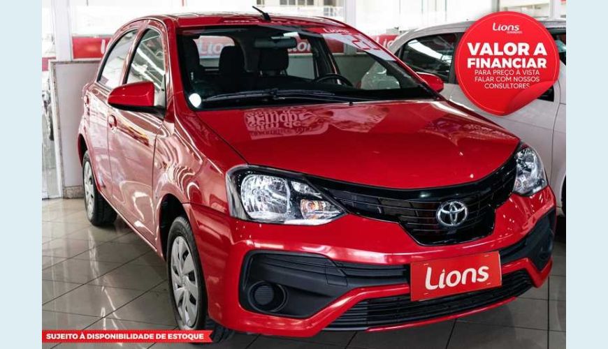 TOYOTA ETIOS X 1.3 AUT. FLEX - VERMELHO - 2020 Foto 1 (Grande)