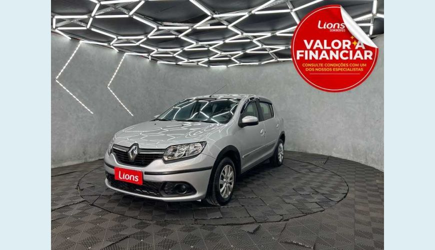 RENAULT SANDERO EXPRESSION 1.0 16V FLEX - PRATA - 2016 Foto 1 (Grande)