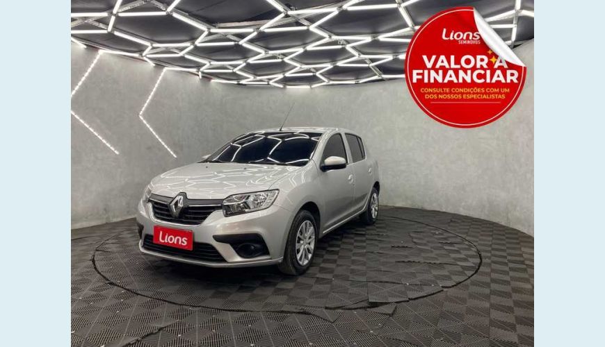 RENAULT SANDERO ZEN 1.0 12V SCE FLEX - PRATA - 2020 Foto 1 (Grande)