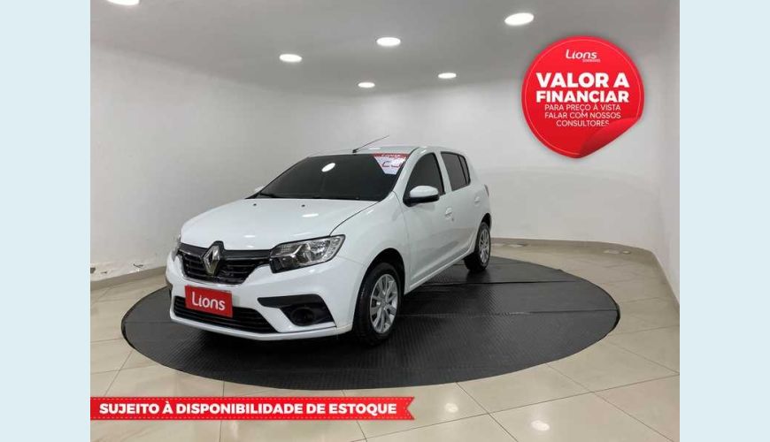 RENAULT SANDERO ZEN 1.0 12V SCE FLEX - BRANCO - 2020 Foto 1 (Grande)