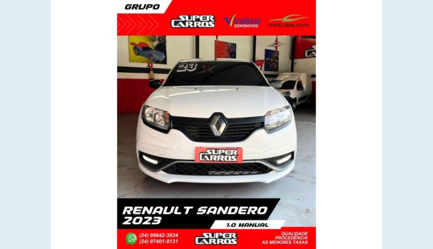 RENAULT SANDERO - BRANCO - 2023 Foto 1 (Grande)