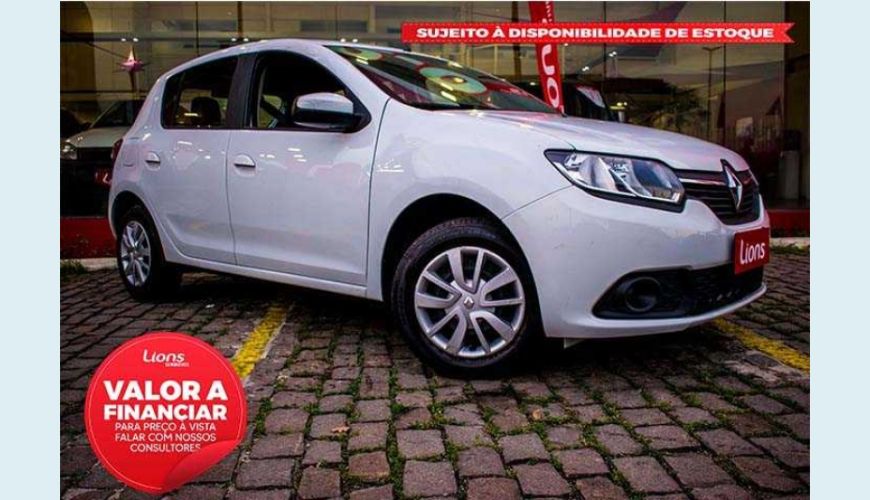 RENAULT SANDERO AUTHENTIQUE 1.0 12V SCE FLEX - BRANCO - 2018 Foto 1 (Grande)