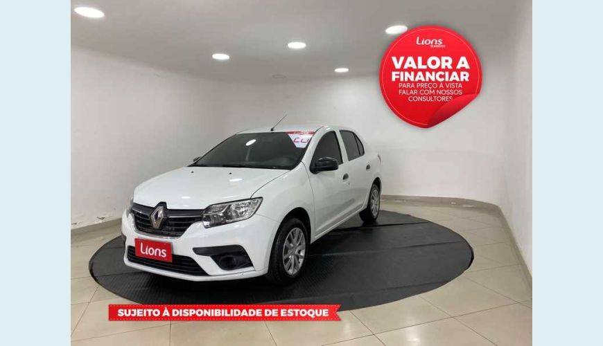RENAULT LOGAN ZEN 1.0 12V SCE FLEX - BRANCO - 2020 Foto 1 (Grande)