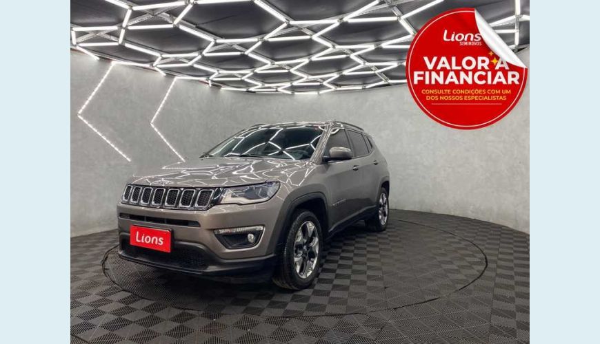 JEEP COMPASS 2.0 LONGITUDE 4X2 AUT. FLEX - CINZA - 2019 Foto 1 (Grande)