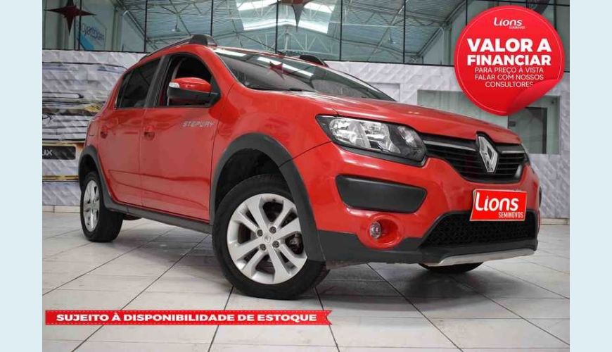RENAULT SANDERO STEPWAY 1.6 8V FLEX - VERMELHO - 2017 Foto 1 (Grande)