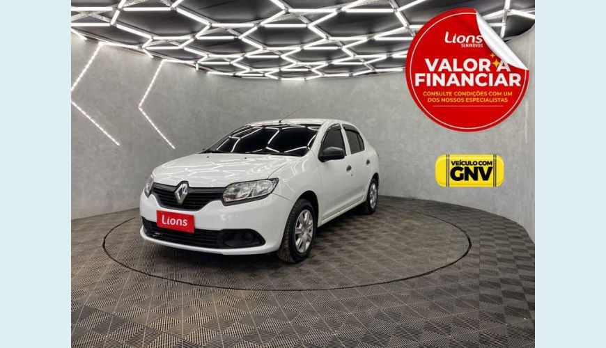 RENAULT LOGAN AUTHENTIQUE 1.0 12V SCE FLEX - BRANCO - 2020 Foto 1 (Grande)