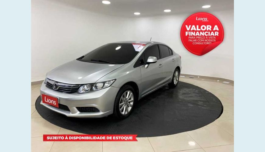 HONDA CIVIC NEW LXL SE 1.8 I-VTEC FLEX - PRATA - 2012 Foto 1 (Grande)