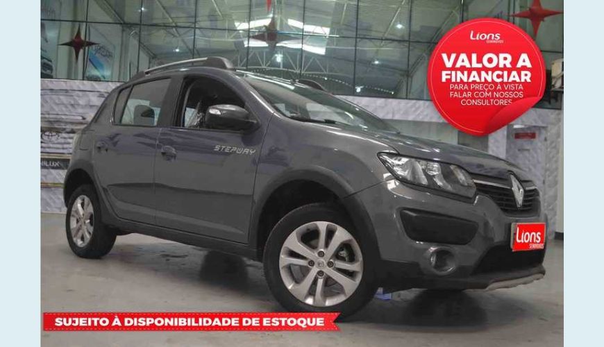 RENAULT SANDERO STEPWAY 1.6 8V FLEX - CINZA - 2017 Foto 1 (Grande)