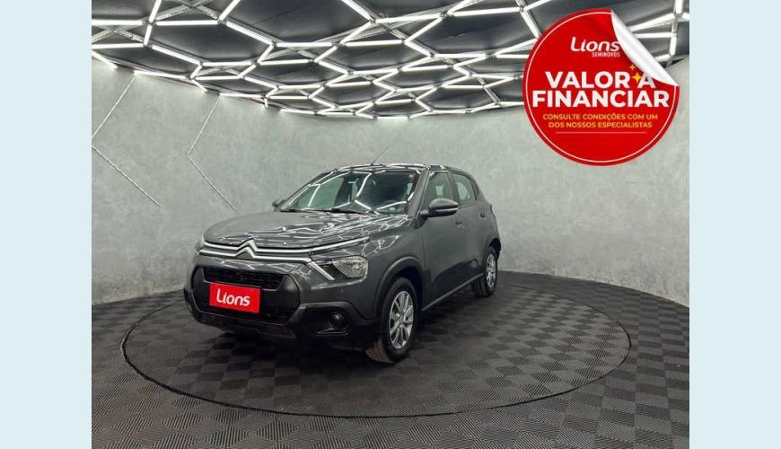 CITROËN C3 LIVE PACK 1.0 FLEX - CINZA - 2023 Foto 1 (Grande)