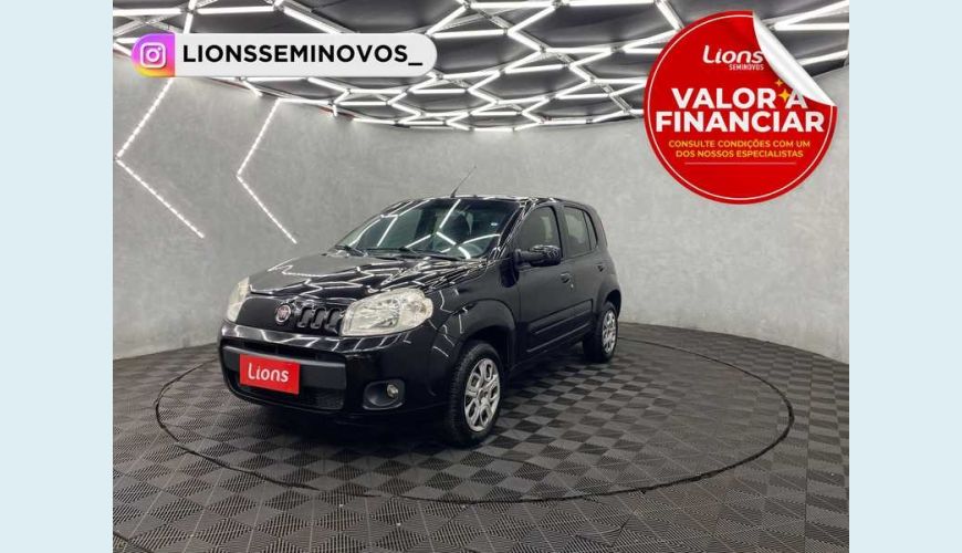 FIAT UNO ATTRACTIVE 1.4 8V FLEX 4P - PRETO - 2011 Foto 1 (Grande)