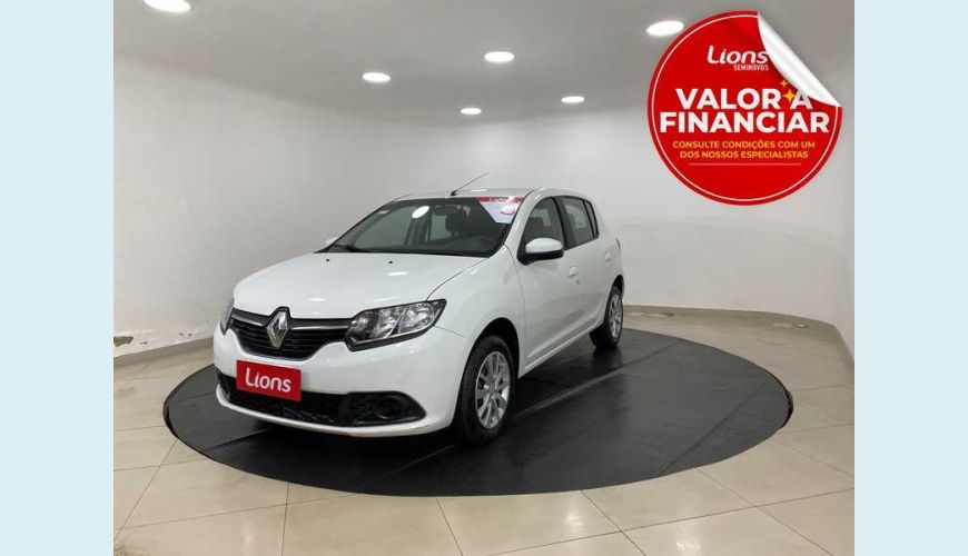 RENAULT LOGAN AUTHENTIQUE 1.0 12V SCE FLEX - BRANCO - 2018 Foto 1 (Grande)