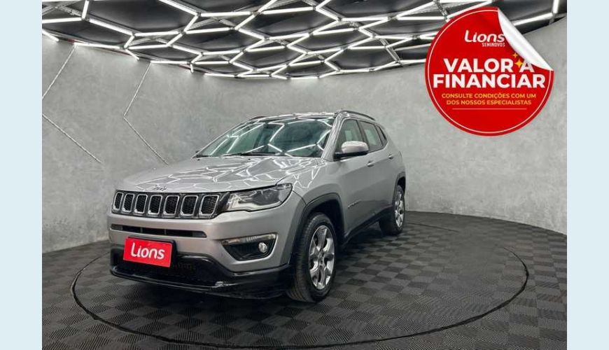 JEEP COMPASS 2.0 LONGITUDE 4X2 AUT. FLEX - PRATA - 2021 Foto 1 (Grande)