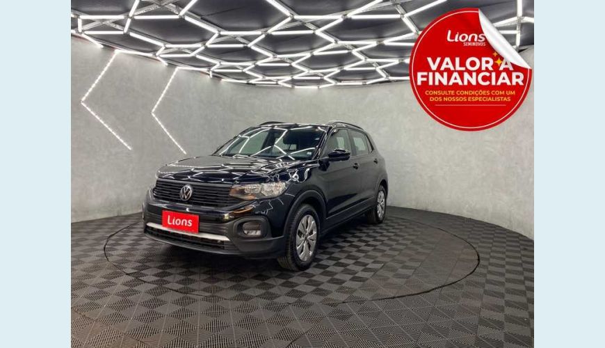 VOLKSWAGEN T-CROSS 1.0 200 TSI SENSE AUT. FLEX - PRETO - 2022 Foto 1 (Grande)