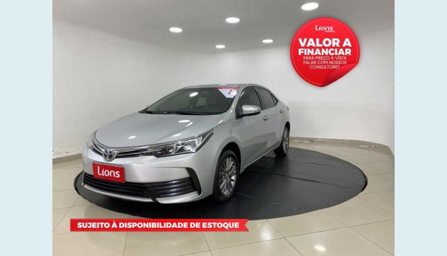TOYOTA COROLLA 1.8 DUAL VVT GLI MULTI-DRIVE FLEX - PRATA - 2018 Foto 1 (Grande)