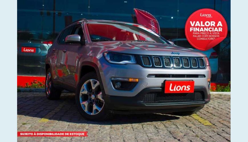 JEEP COMPASS 2.0 LONGITUDE 4X2 AUT. FLEX - PRATA - 2019 Foto 1 (Grande)