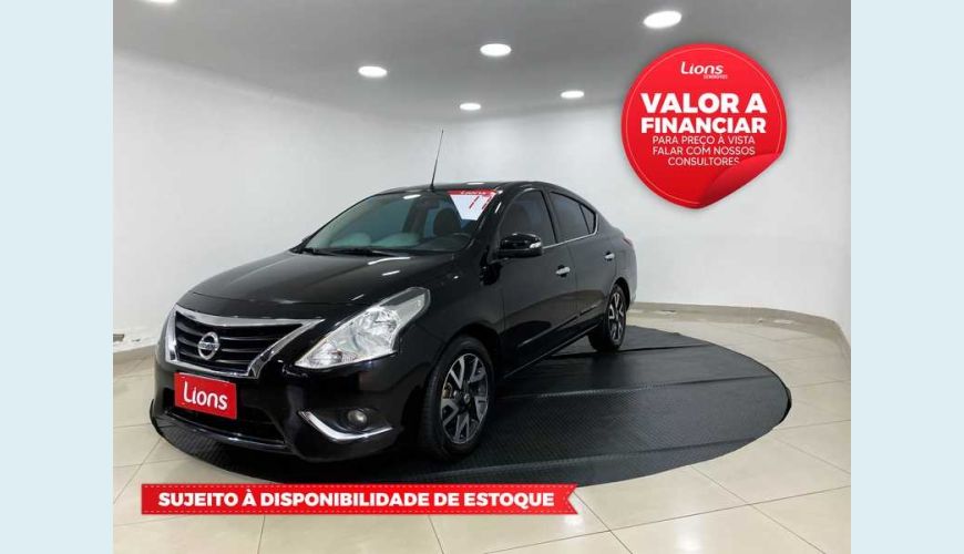 NISSAN VERSA 1.6 16V SV FLEXSTART CVT FLEX - PRETO - 2017 Foto 1 (Grande)