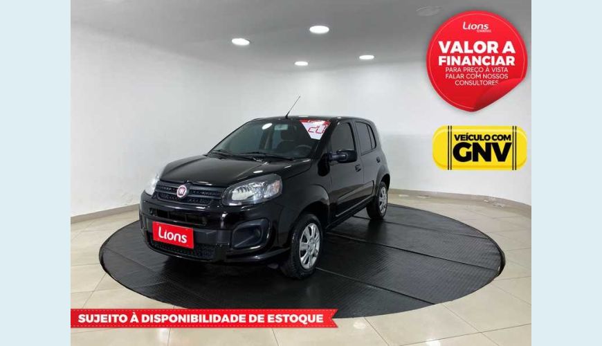 FIAT UNO ATTRACTIVE 1.0 8V FLEX 4P - PRETO - 2020 Foto 1 (Grande)