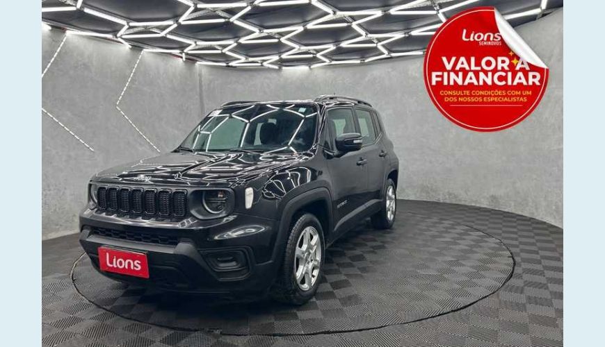 JEEP RENEGADE SPORT T270 1.3 TURBO 4X2 - PRETO - 2023 Foto 1 (Grande)