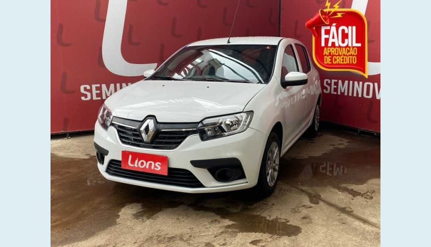 RENAULT SANDERO ZEN 1.0 12V SCE FLEX - BRANCO - 2020 Foto 1 (Grande)