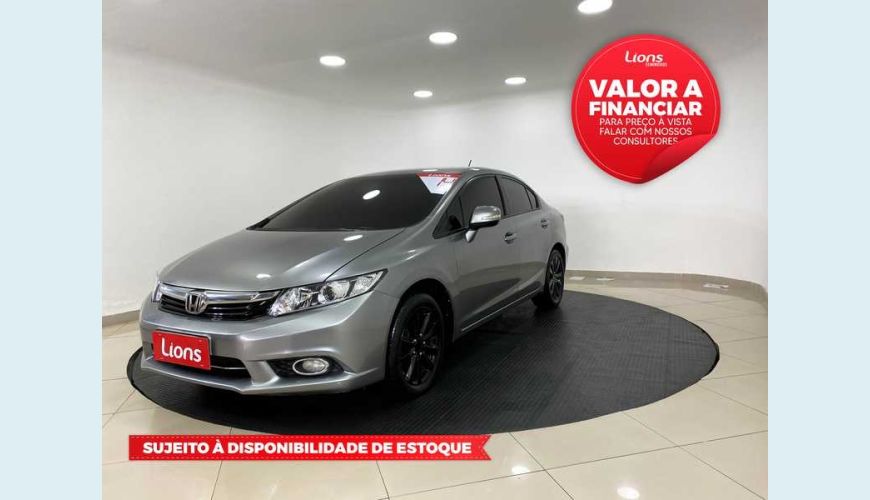 HONDA CIVIC NEW LXR 2.0 I-VTEC AUT. FLEX - CINZA - 2014 Foto 1 (Grande)
