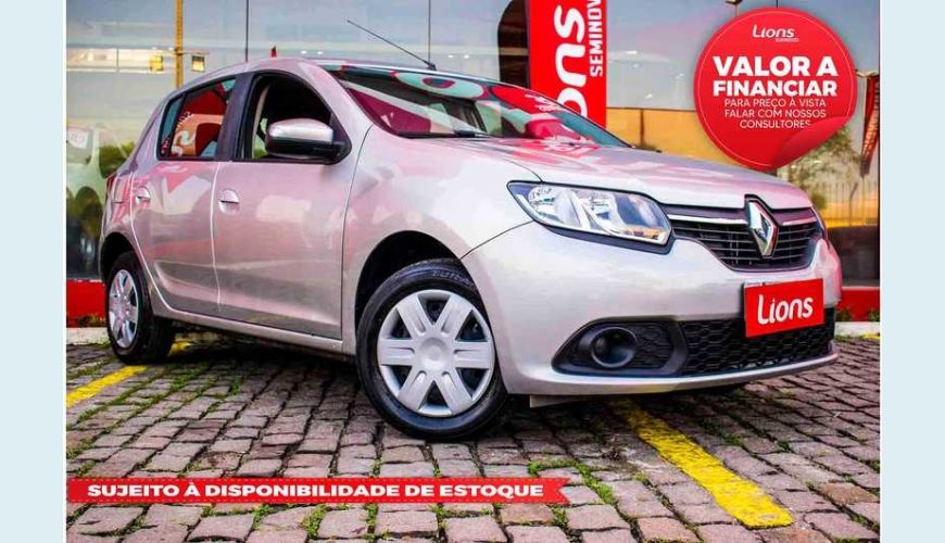 RENAULT SANDERO EXPRESSION 1.6 8V FLEX - PRATA - 2017 Foto 1 (Grande)