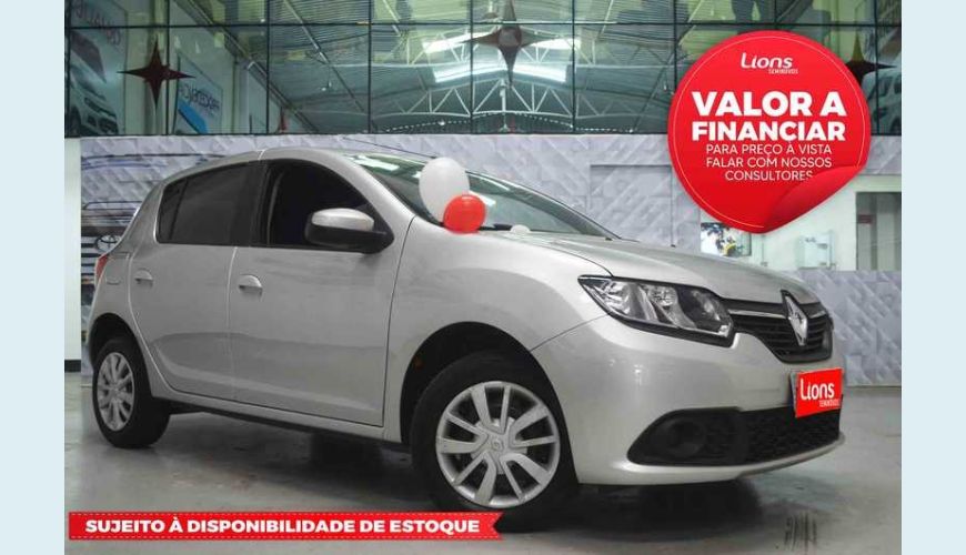 RENAULT SANDERO EXPRESSION 1.0 16V (FLEX) - PRATA - 2017 Foto 1 (Grande)