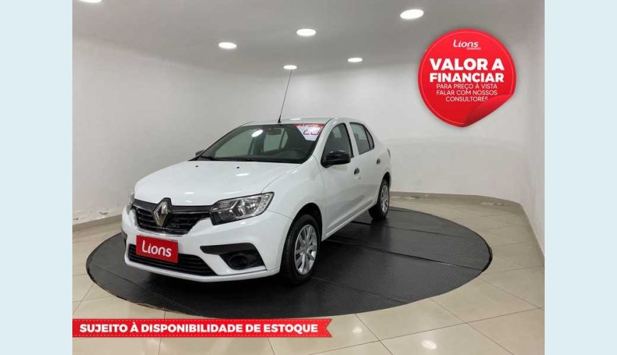 RENAULT LOGAN ZEN 1.0 12V SCE FLEX - BRANCO - 2020 Foto 1 (Grande)