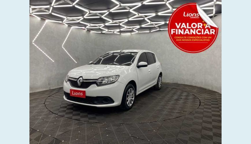 RENAULT SANDERO EXPRESSION 1.0 12V SCE (FLEX) - BRANCO - 2018 Foto 1 (Grande)