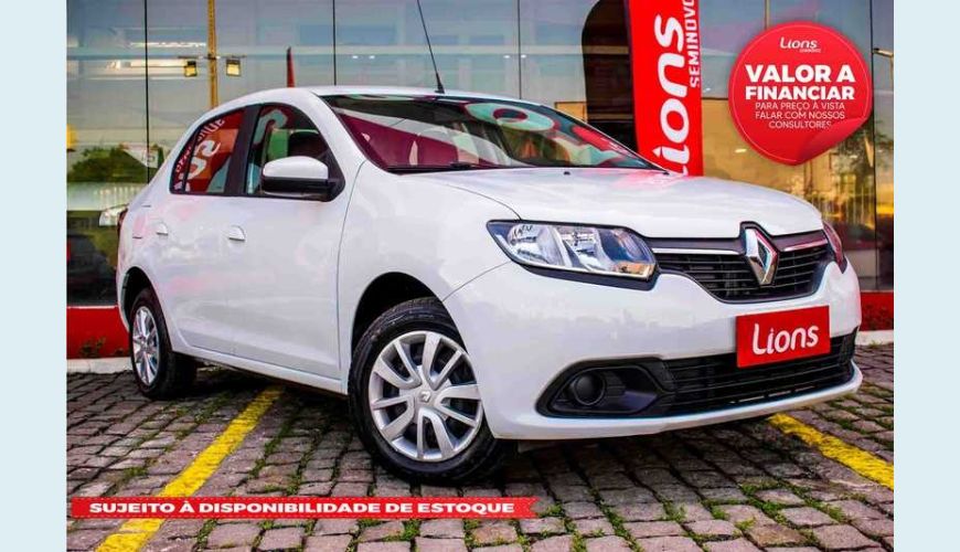 RENAULT LOGAN AUTHENTIQUE 1.0 12V SCE (FLEX) - BRANCO - 2018 Foto 1 (Grande)