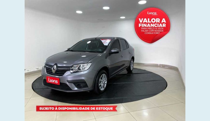RENAULT LOGAN LIFE 1.0 12V SCE (FLEX) - CINZA - 2021 Foto 1 (Grande)