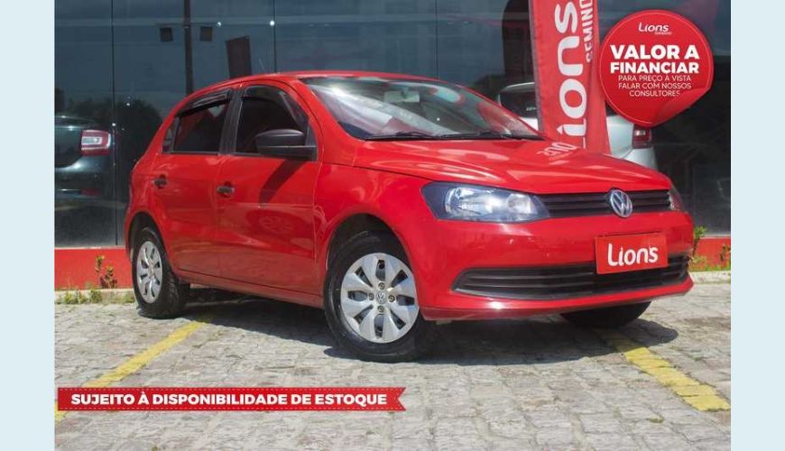 VOLKSWAGEN GOL 1.0 TEC TRENDLINE (FLEX) 2P - VERMELHO - 2015 Foto 1 (Grande)