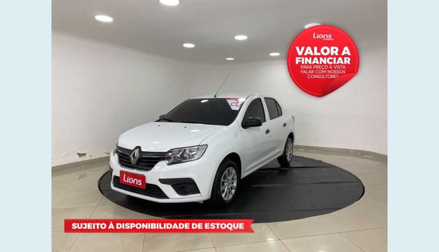 RENAULT LOGAN ZEN 1.0 12V SCE (FLEX) - BRANCO - 2020 Foto 1 (Grande)