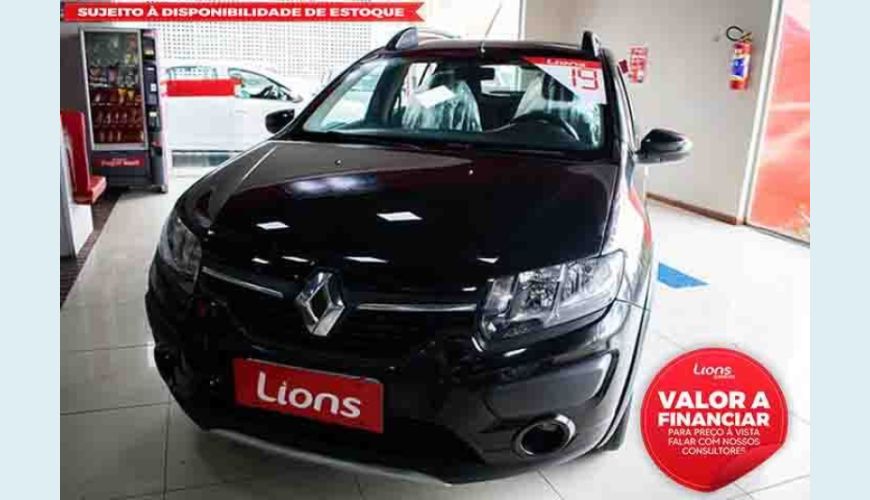 RENAULT SANDERO STEPWAY SCE EASY-R 1.6 16V FLEX MANUAL 4P - PRETO - 2019 Foto 1 (Grande)