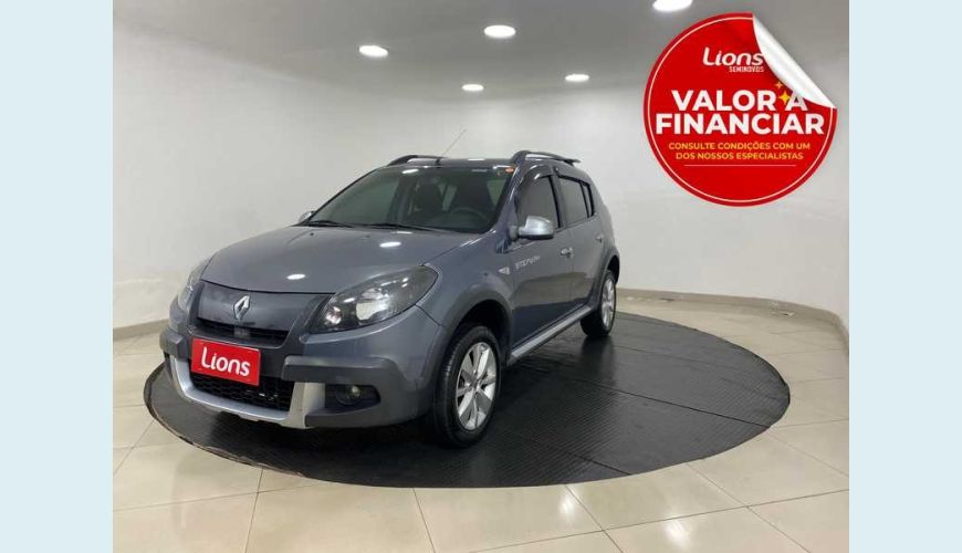 RENAULT SANDERO STEPWAY 1.6 16V FLEX MANUAL 4P - CINZA - 2012 Foto 1 (Grande)