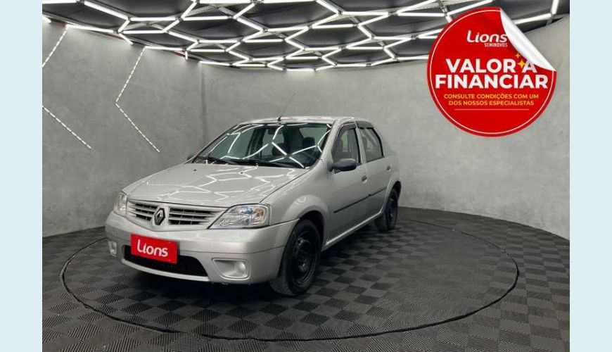 RENAULT LOGAN EXPRESSION 1.6 8V FLEX MANUAL 4P - PRATA - 2009 Foto 1 (Grande)