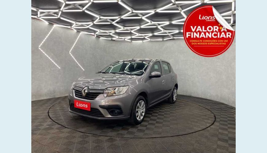 RENAULT SANDERO ZEN 1.0 12V FLEX MANUAL 4P - CINZA - 2021 Foto 1 (Grande)