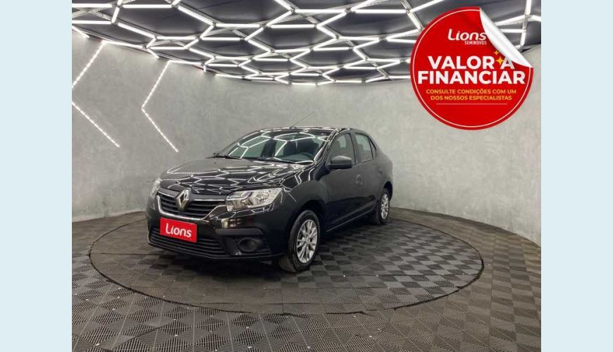 RENAULT LOGAN LIFE 1.0 12V FLEX MANUAL 4P - PRETO - 2021 Foto 1 (Grande)