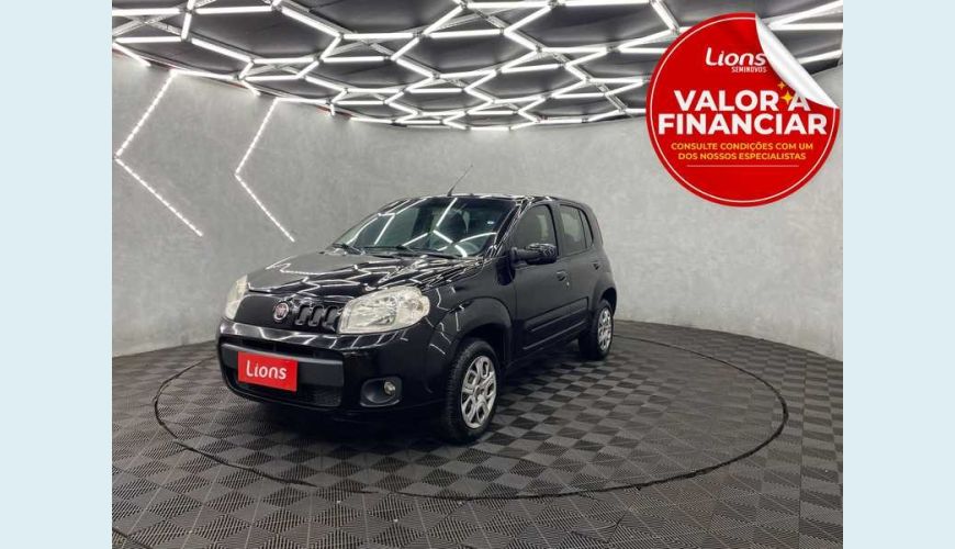 FIAT UNO ATTRACTIVE 1.4 8V FLEX MANUAL 4P - PRETO - 2011 Foto 1 (Grande)