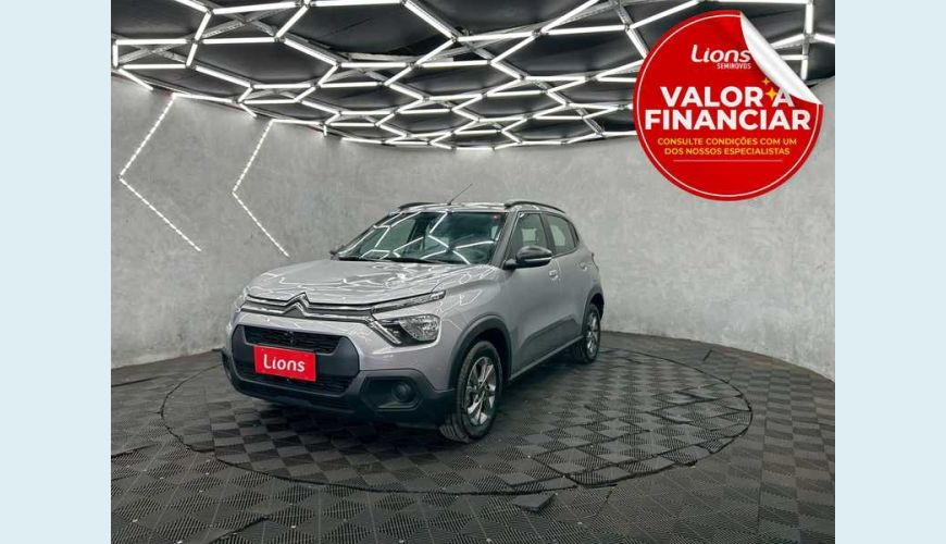 CITROËN C3 FEEL 1.0 FLEX MANUAL 4P - CINZA - 2023 Foto 1 (Grande)