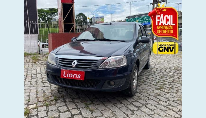 RENAULT LOGAN EXPRESSION 1.0 16V FLEX MANUAL 4P - PRETO - 2012 Foto 1 (Grande)