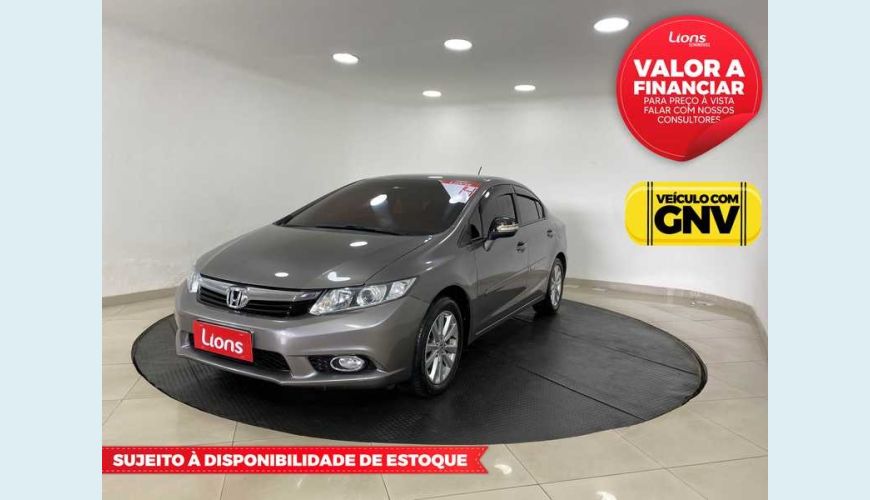 HONDA CIVIC NEW LXR 2.0 I-VTEC FLEX AUT. 4P - CINZA - 2014 Foto 1 (Grande)