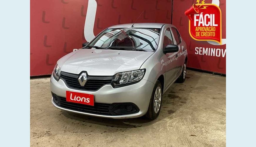 RENAULT LOGAN AUTHENTIQUE 1.0 12V FLEX MANUAL 4P - PRATA - 2018 Foto 1 (Grande)
