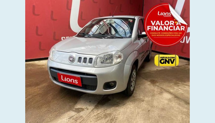FIAT UNO VIVACE 1.0 8V FLEX MANUAL 4P - PRATA - 2012 Foto 1 (Grande)