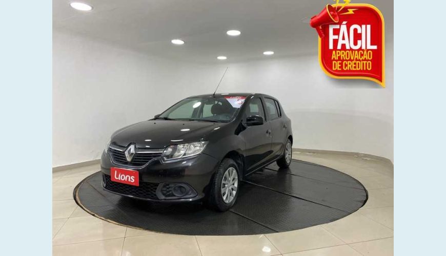 RENAULT RENAULT SANDERO EXPRESSION 1.0 16V FLEX MANUAL 4P - PRETO - 2015 Foto 1 (Grande)