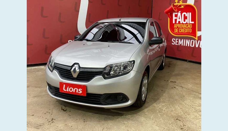 RENAULT RENAULT LOGAN AUTHENTIQUE 1.0 12V FLEX MANUAL 4P - PRATA - 2018 Foto 1 (Grande)