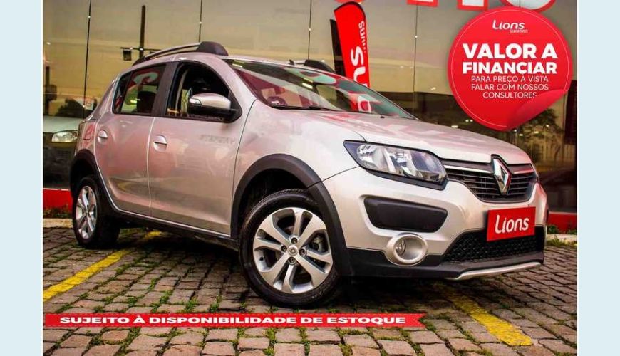 RENAULT SANDERO STEPWAY 1.6 8V FLEX MANUAL 4P - PRATA - 2017 Foto 1 (Grande)