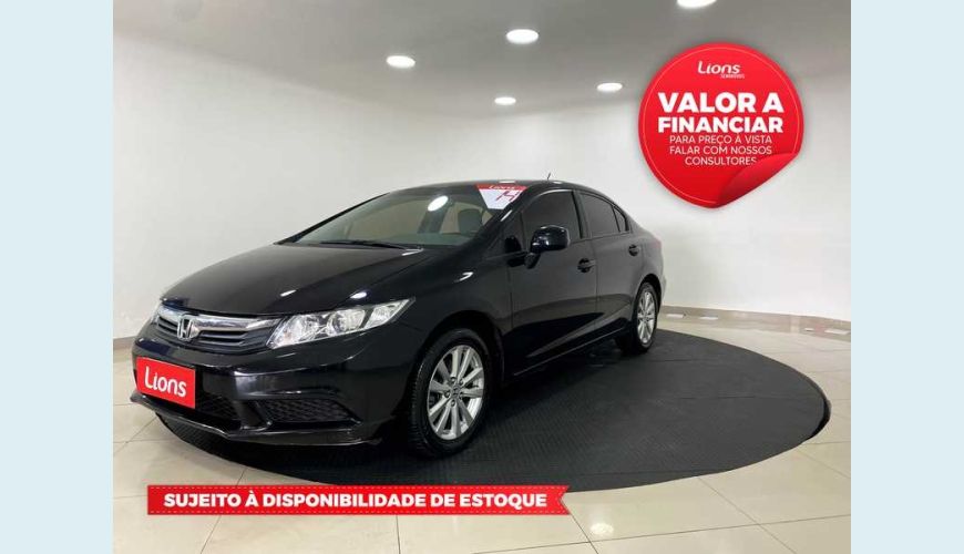 HONDA CIVIC LXS 1.8 16V I-VTEC FLEX MANUAL 4P - PRETO - 2014 Foto 1 (Grande)